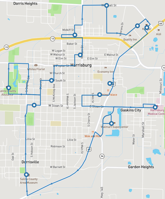 Harrisburg Bulldog Map